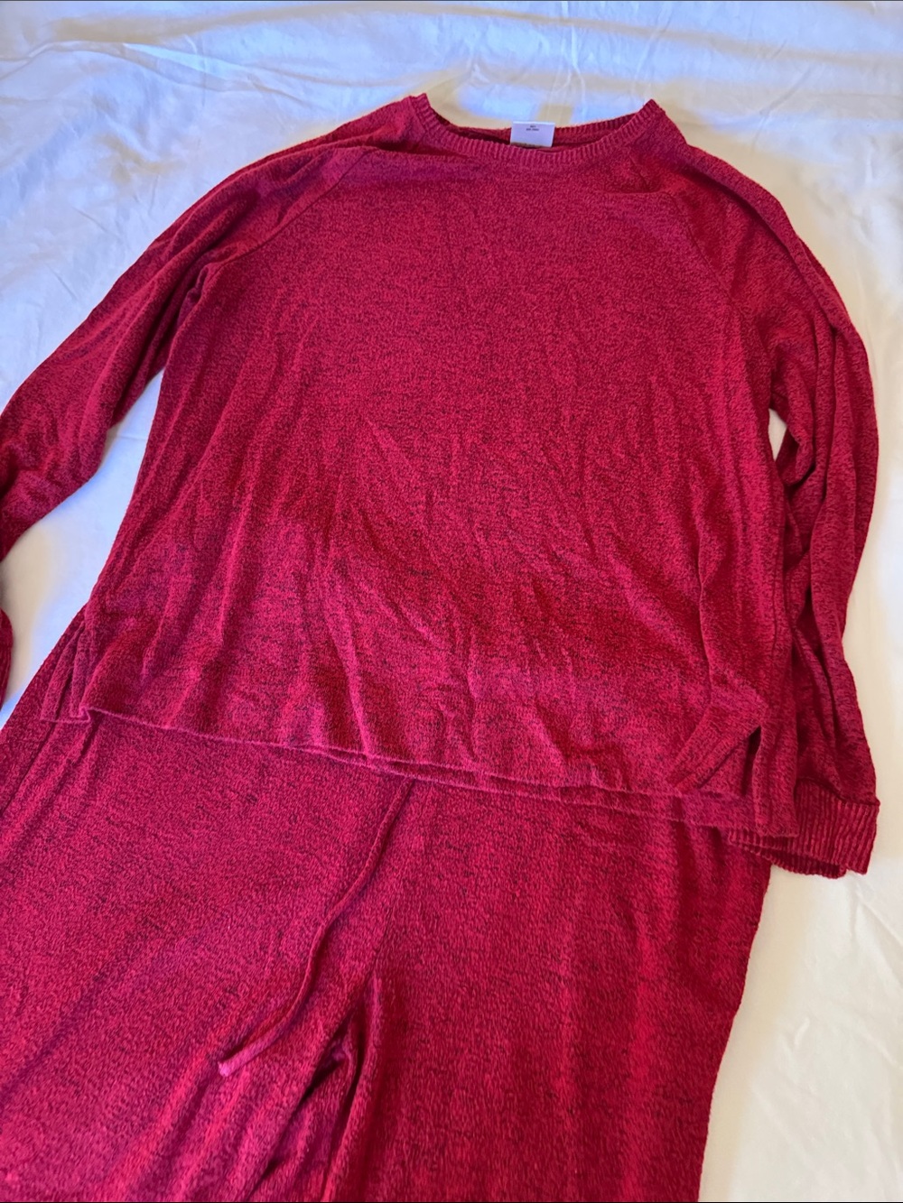 Soma Raspberry red Cozy Knit Pajama Set